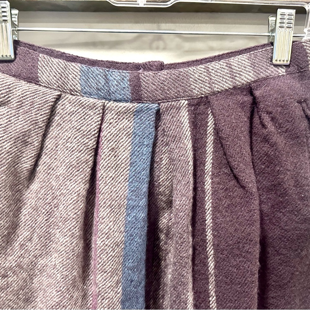 Vintage Diane Von Furstenberg Plaid Wool Skirt Size 6 - Picture 4 of 8